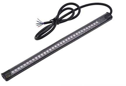KaTur, striscia luminosa a LED per segnale freno per moto, LED 32-3528 da 20,3 cm, luce flessibile a LED per la targa