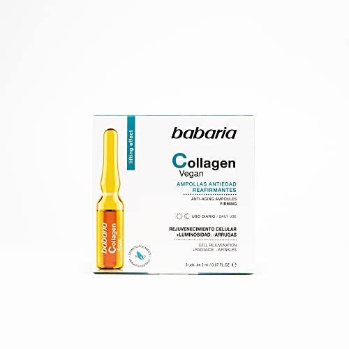 Babaria - Antimanchas Facial En Ampollas Con Colageno | Hidratante Facial 5 Unidades De 2ml | Serum Antiedad Y Serum Antimanchas Con Colageno | Reduce Las Arrugas Con Efecto Lifting