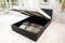 SANA SLEEP 3FT Single Size Modern Pia Ottoman Gas Lift Storage Faux Leather Bed - Black
