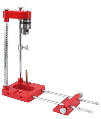 Portable Drill Guide Woodworking Drill Locator Alloy Drill Press Steel Plastic Portable Drilling Positioner Carpentry Accessories for Furniture Drill Guide Attachment