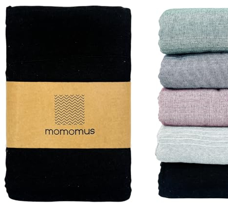 MOMOMUS Manta para Sofa de Verano - Fina Colcha Multiusos para Camas - Ligera, Práctica, Estilo Bohemio – Ideal como Cubre Sofa, Jarapa para Sofa o Plaid para Cama - Negro, 150x200 cm