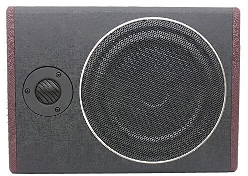 KenSyuInt 8 Car Underseat Slim Amplifier Subwoofer Speaker Audio Sub Bass Box 600W Amplified Bass Box Under-Seat Subwoofer 20hz-150hz