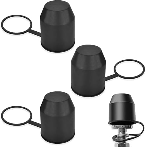 Huamirra Anhängerkupplung Schutzkappe, 3 Stück, Schwarz, Nylon, Modern, für Auto, Wohnmobil, Anhänger Kugelkopfschutz