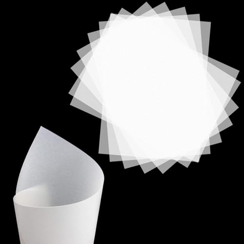 50 Blatt Glanzpapier, 130 g/m² Transparentes Papier Tracing Paper A4, weißes Zeichenpapier DIN A4, Glanzpapier A4 zum Zeichnen, Druck von Laternen, Handwerk