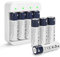 Wiederaufladbare Lithium-Ionen-AA-Batterien, 8 Pack AA 1,5V 3600mWh mit hoher Kapazität, Doppel-A-Batterien mit 2 Stunden Schnellladung, wiederaufladbare AA-Batterien für Blinkkamera, Xbox, Spielzeug