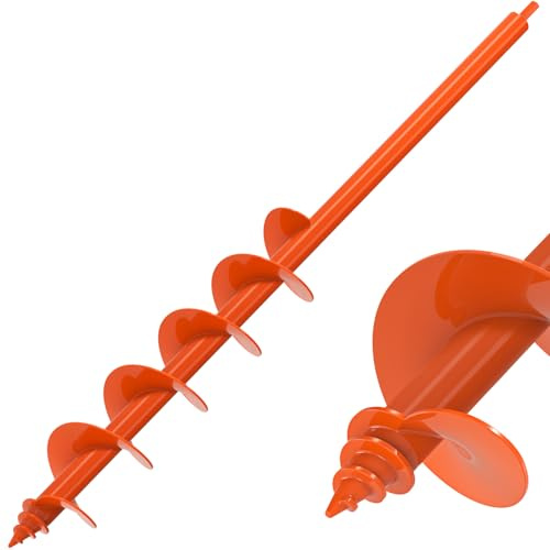 Insaga Punta da trapano a coclea filettata Pro, 8,9 x 81 cm, trivella da giardino con vite autofilettante e saldatura rinforzata, punta da trapano a spirale resistente da 3 mm per trapano, per bulbi,