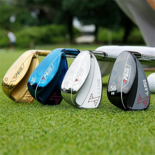 Coins de Club de Golf Professionnels droitiers Hommes Femmes Coin de Sable de Golf avec loft 56/60 degrés Clubs Sports (Or,60 degrés)