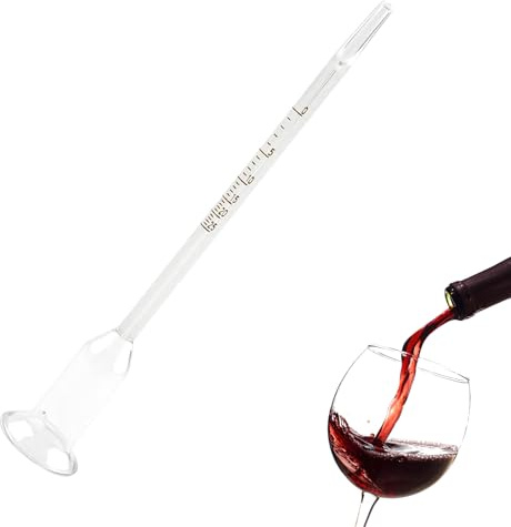 Misuratore alcolico per vino, alcolometro per vino, vetro vinometro da 0 a 25 percentuale, alcool per vino, birra, spumante, liquore e brandy