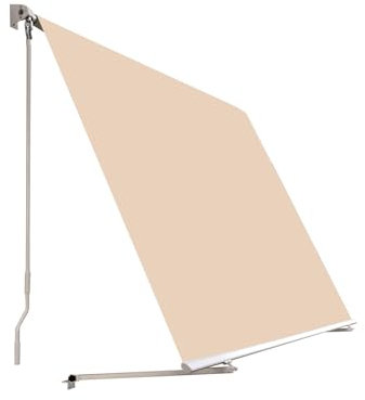 SmartSun Toldo Exterior Balcón Enrollable 200 x 245cm Beige - Estructura de Aluminio - Lona Poliéster con Tratamiento Protector UV y Repelente al Agua - Regulable en inclinación - Manivela