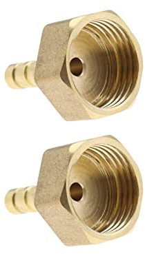 Create idea 2PCS 6mm to 1/2 Inch BSP Female Thread Barb Brass Fitting Connectors Hose Barbed Joint Adapter Coupler For Fuel Air Gas Water Oil