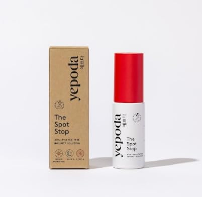 Yepoda The Spot Stop, soluzione anti-imperfezioni coreana vegana, combatte impurità e infiammazioni, adatta a tutti i tipi di pelle, 20 ml