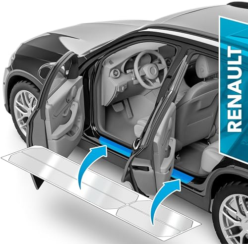 uProtect Car Door Sill Protectors for Renault Austral I 2022-2025 - Paint Protection Film for Car Kick Plates Panel Covers Clear Transparent