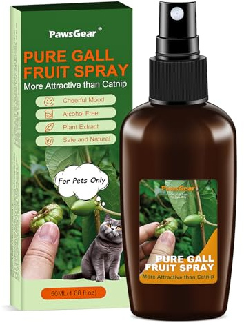 PawsGear Catnip Spray with Silvervine Fruit,More Appealing Than Catnip Spray,Cat Scratch Spray for Outdoor Training,Fits All Cats,50ml/1.69fl oz