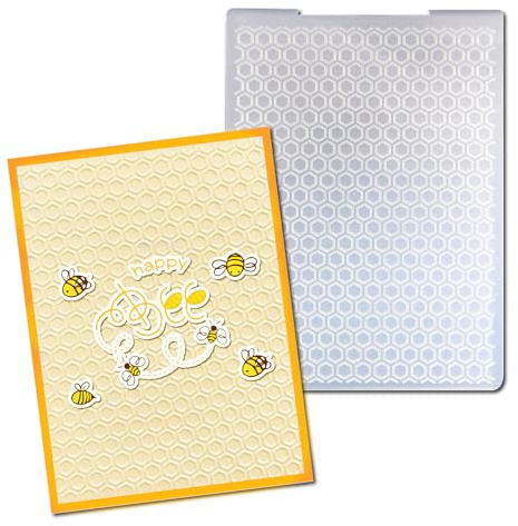 arriettycraft Vaxkaka plast präglingsmappar för kortframställning texturerad präglingsmapp för scrapbooking sidor pappershantverk lera dekoration