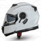 CRUIZER Casco Moto Scooter Modulare Bianco Lucido Doppia Visiera Trasparente Sole (S)
