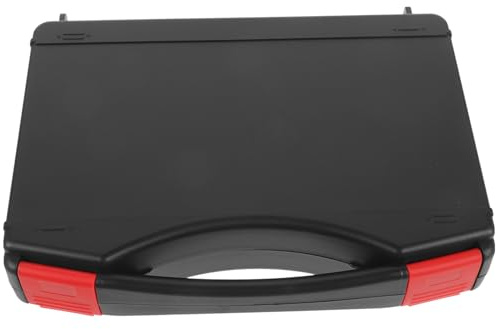 Kisangel Boîte à Outils Rigide en Plastique Noir pour Rangement des Outils Matériel Valisette Résistante aux Chocs et Antichoc, Organisateur D'outils de Mécanicien