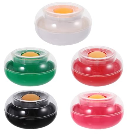 VILLFUL 5pcs Finger Moistener for Cash Handling Non-Slip Fingertip Tool with Water-Activated Sponge Balls for Bank Tellers Cashiers Document Counting and Sorting Tasks