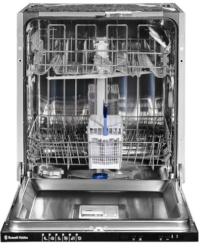 Russell Hobbs Built-In Dishwasher, Class D, 13 Place Settings, 6 Wash Programs, 19-Hour Delay Start, Half Load Function, Auto Door Release and Info LED, RH60BIDW01D2