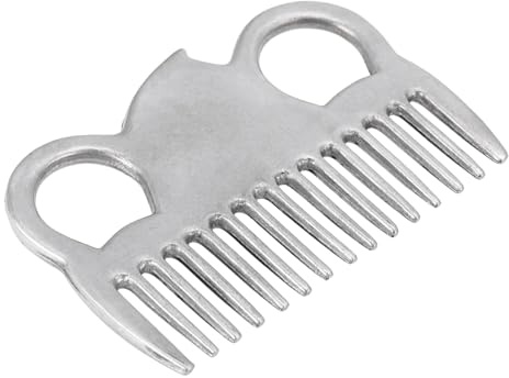 ERYUE Peigne à Crinière en Métal à Dents épaisses pour Chevaux, Outil de Toilettage Durable, Conception Ergonomique pour Une Manipulation Facile, Peigne de Toilettage Chevaux, Chiens et Chats, (3,9