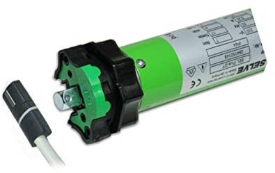 smarotech® Rollladen-Nachrüstset: Rohrmotor Selve SEL Plus 2/10 inkl. 4-Kant-Stahl-Stift mit 12mm Kopf, Anschlusskabel und SW 60 Adapter. (SEL Plus 2/10 ohne Lager, SecuBlock)