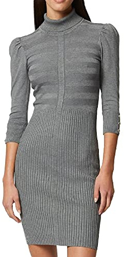 Morgan Vestido estilo jersey ajustado Gris Oscuro M