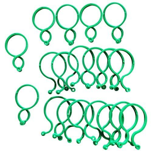 Dantazz Pflanzenclips Pflanzenklammern 20PC Kunststoff Pflanzen Clips Pflanzenringe Rebe Clips Pflanzenchnalle Gartenpflanzenclip für Gemüse Tomate Pflanze Unterstützung und Befestigung (Grün)