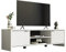 Madesa TV Schrank, TV Lowboard mit 2 Türen für Wohn- und Schlafzimmer für TV bis 65 Zoll, 145 x 38 x 40 cm, aus Holz - Weiß