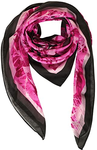 Street One Damen Square Polyester Mode-Schal, Powerful pink, A