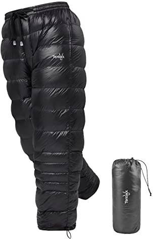 Tentock Daunenhose Damen Herren Winterhose Warme Gänse Daunenhose Ultraleichte Schneehose Thermische Hitze Heißer Camping Outdoor Winddichte Kompressions Hose 800FP(M-New)