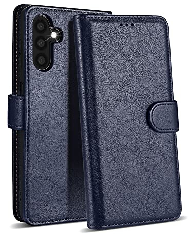 Case Collection for Samsung A14 Phone Case - Leather Folio Flip Kickstand Shockproof Cover with RFID Blocking Card Slots Wallet for Samsung Galaxy A14 4G / 5G Case Blue