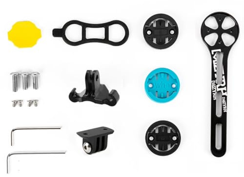 HOUSON Fahrrad Computer Halterung, Rennrad Fahrradcomputerhalter Integrierter Lenkerschaft Kompatibel mit Garmin Edge, Wahoo Elemnt, Bryton,G-oPro-Kamera, und Lampe