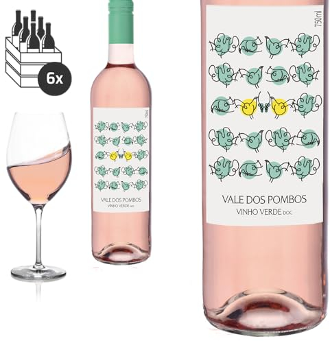 6er Karton 2022 Vinho Verde Rosado Vale dos Pombos von Quinta da Lixa - Roséwein