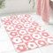 Homantic Pinker Badezimmerteppich, Karierter Teppich, superweich, rosa Badezimmer-Dekor, niedliche Badematte für Badezimmer, Blume, saugfähige Mikrofaser, Blumenmuster 50x80cm