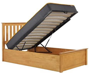 Birlea Single Oak Ottomam Bed 3FT Storage Bed Frame Phoenix 90cm