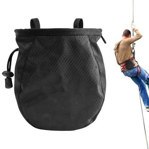 Bolsa de tiza para escalada en roca, ligera, a prueba de fugas, bolsa de tiza para escalada al aire libre, para escalador, atleta, instructor, golf, gimnasio, entrenamiento, fitness, viajes