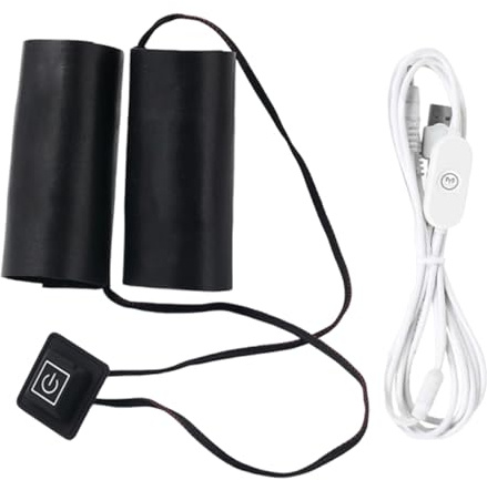 Ahuuen Manopole riscaldate per moto, con 3 impostazioni di temperatura, scaldino a mano per ciclismo, copertura per manubrio riscaldato, per inverno, freddo, scooter, bici da strada, ATV