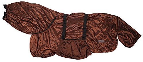 QHP Ekzemdecke für Friesen + großrahmige Pferde Hals großer Bauchlatz braun (175 cm)