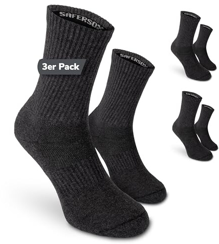 Safersox myggavvisande strumpor, 3 Par, Antracit, 43-46