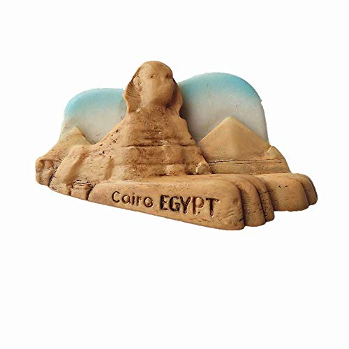 Magnete da frigorifero 3D con sfinge del Cairo Egitto, souvenir regalo, decorazione per la casa e la cucina, adesivo magnetico del Cairo Egitto, collezione di magneti per frigorifero