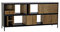 DRW Buffet mit 3 Türen und 1 Schublade aus Metall und Esche, 160 x 40 x 75 cm, schwarz Natur, 160x40x75cm