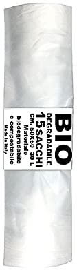 150 Sacchetti Biodegradabili per Umido Compostabile Sacchi per Organico misura 50x60 cm 30 Litri