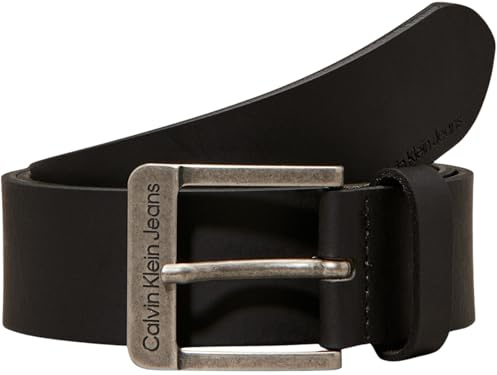 Calvin Klein Uomo Cintura CKJ Belt 4.0 cm Cintura in Pelle, Nero (Black), 85 cm