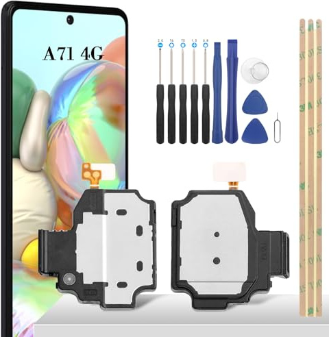 YHX-OU Hörmuschel Für Samsung Galaxy A71 4G SM-A715F SM-A715F/DS SM-A715F/DSN SM-A715F/DSM Ohrhörer Ear Speaker Ersatz Lautsprecher Buzzer Ersatzteile Hörmuschel Replacement + Installationswerkzeug
