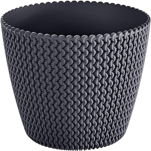 B2C Plant Pots Indoor Outdoor Plastic Flowerpot 13cm to 40cm Small Medium Large Splofy 6 Colours (16cm, Anthracite)