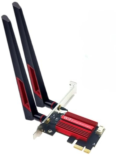 WiFi 7 Wireless Network Card BE200 BE200NGW | Bluetooth 5.4 | with Heatsink and Antenna 10dB | 8774Mbps | 802.11AX MU-MIMO OFDMA | Triband 2.4G/5G/6 | For Windows 10/11 64 Bit