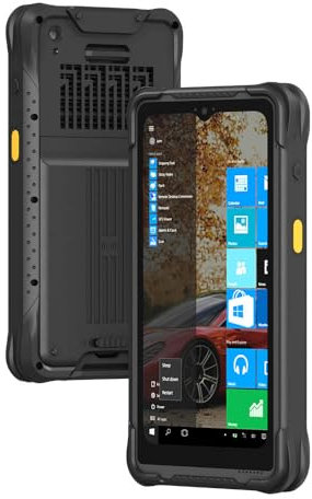 RUGLINE Mini Tablet PC de 6.5 Pulgadas con Windows 11 IOT N5100, 8 GB de RAM/128 GB ROM, 4G LTE, GPS, NFC, SIM única 8000 mAh, IP67 Impermeable Windows Handheld PDA