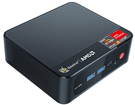 Beelink Mini PC AMD Ryzen 5 5500U (up to 4.0GHz, 6C/12T), Mini Computers 16G DDR4 RAM 500GB M.2 2280 NVME SSD, 4K Triple Display/WiFi6/BT5.2/2.5G LAN