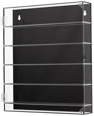 Perfeclan Caja de exhibición de acrílico de 5 Niveles, Vitrina de Pared Transparente para encimera, Caja de Almacenamiento para Modelos de Autos, hogar,