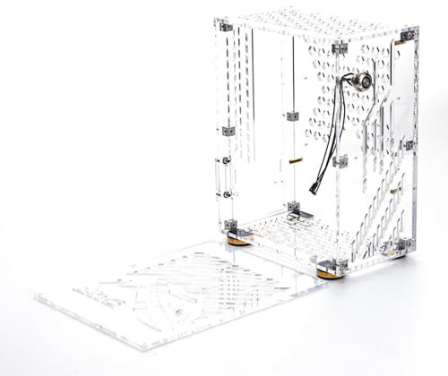 Caja Mini ITX, Caja para Mini PC con Hueco de 6 Lados, Puerta Lateral Transparente, Caja para Juegos de Computadora ITX, Caja para PC de Factor de Forma Pequeño (Transparente)