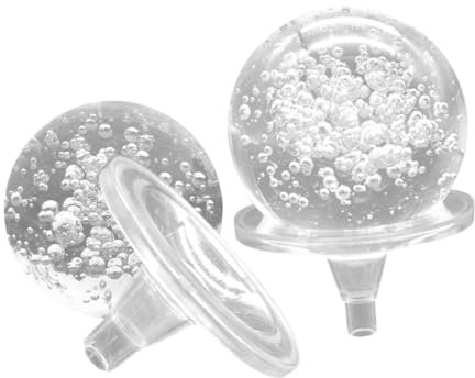 Sosoport Set di 2 Palline di Cristallo di a Bolle per Decorazioni per Acquari Facili da Installare